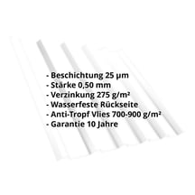 Trapezblech T35M | Dach | Anti-Tropf 700 g/m² | Stahl 0,50 mm | 25 µm Polyester | 9010 - Reinweiß #2