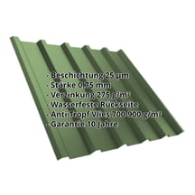 Trapezblech T35M | Dach | Anti-Tropf 700 g/m² | Stahl 0,75 mm | 25 µm Polyester | 6011 - Resedagrün #2