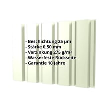 Trapezblech T35M | Wand | Stahl 0,50 mm | 25 µm Polyester | 9002 - Grauweiß #2