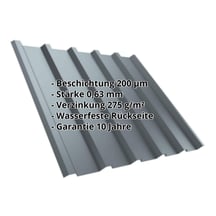 Trapezblech T35MD | Dach | Stahl 0,63 mm | 200 µm HPS Ultra® | 7040 - Fenstergrau #2