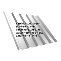 Trapezblech T35MD | Dach | Stahl 0,50 mm | 25 µm Polyester | 7035 - Lichtgrau #2