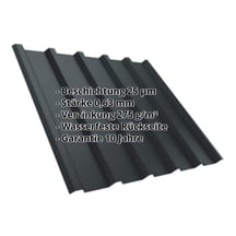 Trapezblech T35MD | Dach | Stahl 0,63 mm | 25 µm Polyester | 7016 - Anthrazitgrau #2