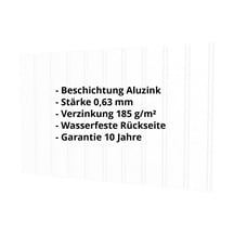Trapezblech T7M | Wand | Stahl 0,63 mm | Aluzink | Blank Aluminium #2