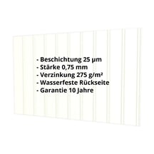 Trapezblech T7M | Wand | Stahl 0,75 mm | 25 µm Polyester | 9002 - Grauweiß #2