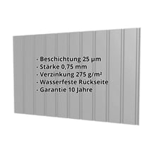 Trapezblech T7M | Wand | Stahl 0,75 mm | 25 µm Polyester | 9007 - Graualuminium #2