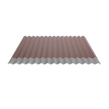 Wellblech 18/1064 | Dach | Anti-Tropf 1000 g/m² | Sonderposten | Stahl 0,40 mm | 25 µm Polyester | 8012 - Rotbraun #5