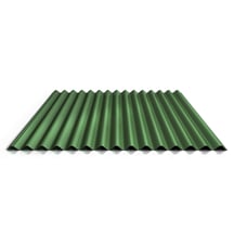 Wellblech 18/1064 | Dach | Anti-Tropf 1000 g/m² | Stahl 0,50 mm | 25 µm Polyester | 6011 - Resedagrün #1