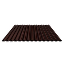 Wellblech 18/1064 | Dach | Anti-Tropf 1000 g/m² | Stahl 0,50 mm | 25 µm Polyester | 8014 - Sepiabraun #1