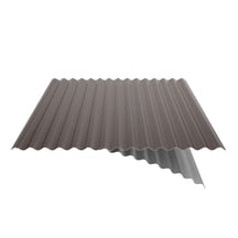 Wellblech 18/1064 | Dach | Anti-Tropf 1000 g/m² | Stahl 0,75 mm | 25 µm Polyester | 8011 - Nussbraun #5