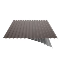 Wellblech 18/1064 | Dach | Anti-Tropf 1000 g/m² | Stahl 0,75 mm | 25 µm Polyester | 8011 - Nussbraun #6