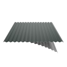 Wellblech 18/1064 | Dach | Anti-Tropf 1000 g/m² | Aluminium 0,70 mm | 25 µm Polyester | 6005 - Moosgrün #6