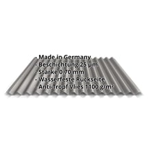 Wellblech 18/1064 | Dach | Anti-Tropf 1000 g/m² | Aluminium 0,70 mm | 25 µm Polyester | 9007 - Graualuminium #2