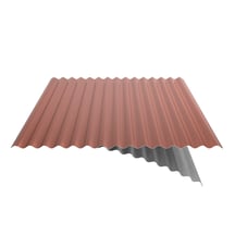 Wellblech 18/1064 | Dach | Anti-Tropf 700 g/m² | Stahl 0,50 mm | 60 µm Puramid | 8004 - Kupferbraun #6