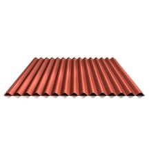 Wellblech 18/1064 | Dach | Stahl 0,63 mm | 25 µm Polyester | 8004 - Kupferbraun #1