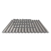 Wellblech 18/1064 | Dach | Aluminium 0,70 mm | 25 µm Polyester | 9007 - Graualuminium #2