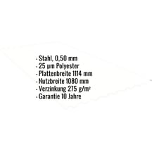 Wellblech PF25W | Wand | Stahl 0,50 mm | 25 µm Polyester | 9010 - Reinweiß #2