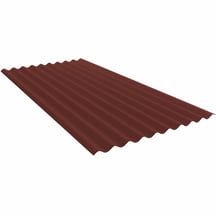 Wellblech PF25W | Wand | Stahl 0,63 mm | 25 µm Polyester | 8012 - Rotbraun #1