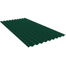 Wellblech PF25W | Wand | Stahl 0,75 mm | 25 µm Polyester | 6005 - Moosgrün #1