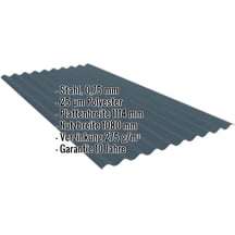 Wellblech PF25W | Wand | Stahl 0,75 mm | 25 µm Polyester | 7016 - Anthrazitgrau #2