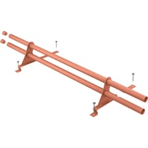 Schneefangrohr | Für Trapezbleche | Länge 2,00 m | 8004 - Kupferbraun #1