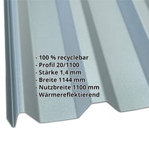 PVC Profilplatte FLEXI | 20/1100 | 1,40 mm | Anthrazit Metallic | 2500 mm #2