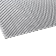 Polycarbonat Doppelstegplatte | 10 mm | Profil A4 | Sparpaket | Plattenbreite 1050 mm | Klar | Beids. UV-Schutz | Breite 3,30 m | Länge 2,00 m #3