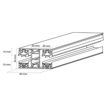 Polycarbonat Doppelstegplatte | 10 mm | Profil Mendiger | Sparpaket | Plattenbreite 1050 mm | Klar | Breite 6,45 m | Länge 2,50 m #7