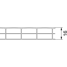 Polycarbonat Stegplatte | 16 mm | Profil A1 | Sparpaket | Plattenbreite 1200 mm | Klar | Blueline | Breite 3,74 m | Länge 2,00 m #16