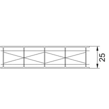 Polycarbonat Stegplatte | 25 mm | Profil A3 | Sparpaket | Plattenbreite 980 mm | Klar | Extra Stark | Breite 3,08 m | Länge 2,00 m #14