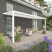 Terrassenüberdachung | Schneelastzone 1 | RAL 9016 | Platte Opal Weiß | Leiste Klassisch | Breite 4,06 m | Tiefe 3,00 m #2