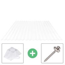 Polycarbonat Spundwandplatte | 76/18 | Sparpaket 0,90 mm | Opal Weiß | Breite 3,24 m | Länge 2,00 m Polycarbonat Spundwandplatte | 76/18 | Sparpaket | 0,90 mm | Opal Weiß | Breite 3,24 m | Länge 2,00 m #1