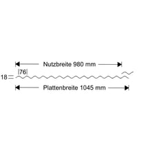 Polycarbonat Wellplatte | 76/18 | Sparpaket | 2,80 mm | Bronze | Wabenstruktur | Breite 3,05 m | Länge 2,00 m #8