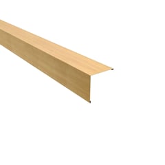 Außenecke | 11,5 x 11,5 cm | Stahl 0,50 mm | 35 µm Strukturpolyester | Holzoptik - Ahorn