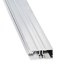 A2 Deckprofil + Gummi Auflageband | Randprofil | 16 mm | Aluminium und Gummi | Blank | 2,00 m