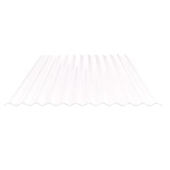 Polycarbonat Wellplatte | 76/18 | 0,90 mm | Opal Weiß | 2-Seiten UV-Schutz | 2,00 m