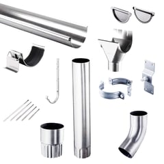 Stahl Dachrinnen Sparpaket 3,00 m | Ø 125/90 mm | Verzinkt