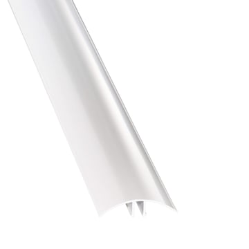Klemmdeckel | 61 mm | PVC | Weiß | Länge 2000 mm
