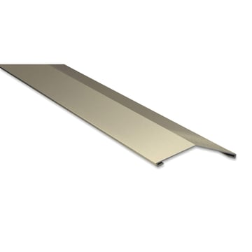 Firstblech flach | 145 x 145 mm | 150° | Stahl 0,75 mm | 25 µm Polyester | 1015 - Hellelfenbein