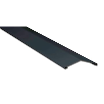 Firstblech flach | 145 x 145 mm | 150° | Stahl 0,50 mm | 80 µm Shimoco | 7016 - Anthrazitgrau