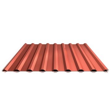 Trapezblech 20/1100 | Dach | Anti-Tropf 1000 g/m² | Sonderposten | Stahl 0,40 mm | 25 µm Polyester | 8004 - Kupferbraun