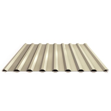 Trapezblech 20/1100 | Dach | Anti-Tropf 2400 g/m² | Stahl 0,50 mm | 25 µm Polyester | 1015 - Hellelfenbein