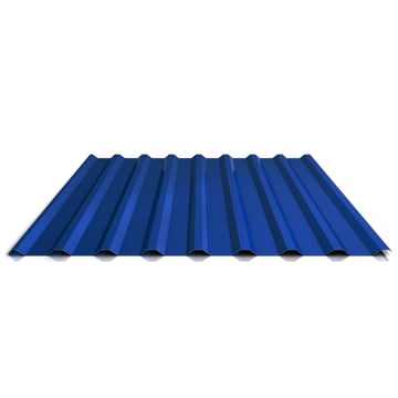 Trapezblech 20/1100 | Dach | Anti-Tropf 2400 g/m² | Stahl 0,50 mm | 25 µm Polyester | 5010 - Enzianblau