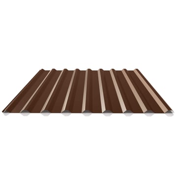 Trapezblech 20/1100 | Dach | Anti-Tropf 2400 g/m² | Stahl 0,50 mm | 25 µm Polyester | 8011 - Nussbraun