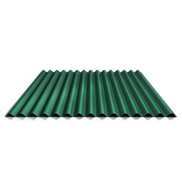 Wellblech 18/1064 | Dach | Anti-Tropf 1000 g/m² | Sonderposten | Stahl 0,40 mm | 25 µm Polyester | 6020 - Chromoxidgrün