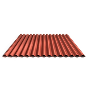 Wellblech 18/1064 | Dach | Anti-Tropf 1000 g/m² | Sonderposten | Stahl 0,40 mm | 25 µm Polyester | 8004 - Kupferbraun