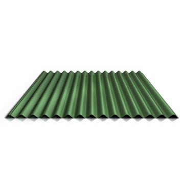 Wellblech 18/1064 | Dach | Anti-Tropf 1000 g/m² | Stahl 0,50 mm | 25 µm Polyester | 6011 - Resedagrün