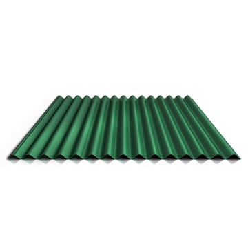 Wellblech 18/1064 | Dach | Anti-Tropf 1000 g/m² | Stahl 0,50 mm | 25 µm Polyester | 6002 - Laubgrün