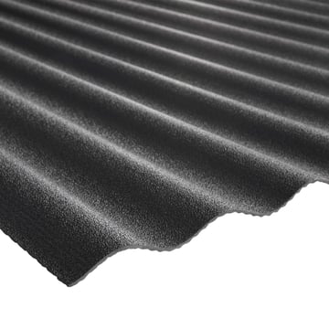 Kunststoff Profilplatte Scobanit light | 76/18 | 3,00 mm | Schwarz | 2000 mm