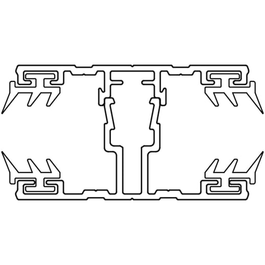 A1 Schraubprofil | Mittelprofil | 16 mm | Aluminium | Blank | 3,50 m #3