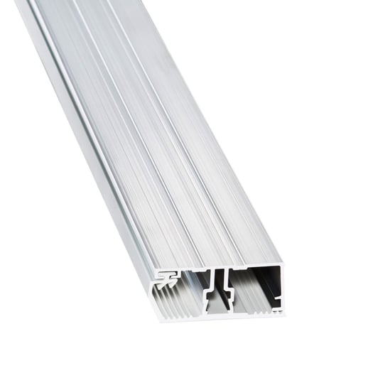 A2 Deckprofil + Gummi Auflageband | Randprofil | 16 mm | Aluminium und Gummi | Blank | 3,50 m #1